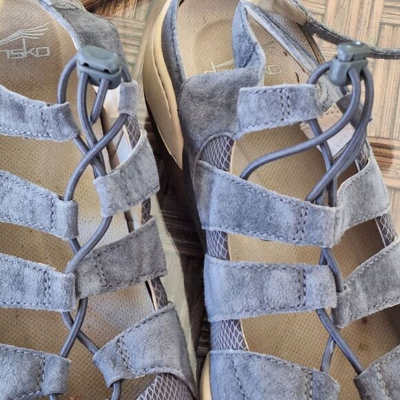 Dansko Riona Fisherman Sandals Comfort Sneakers 39 Slate Gray Suede US 8.5 - 9 - Picture 15 of 16
